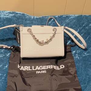 Karl Lagerfeld Paris Savoie Crossbody Bag in White